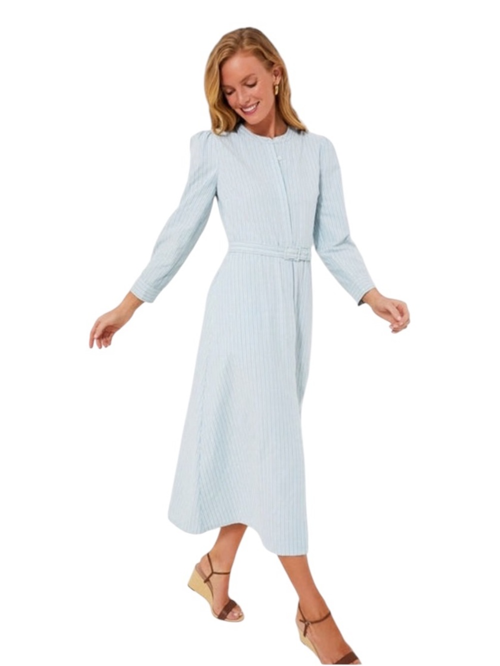 NEW Tuckernuck Catherine dress. Slate Blue Stripe. S. NWT - Picture 2 of 9
